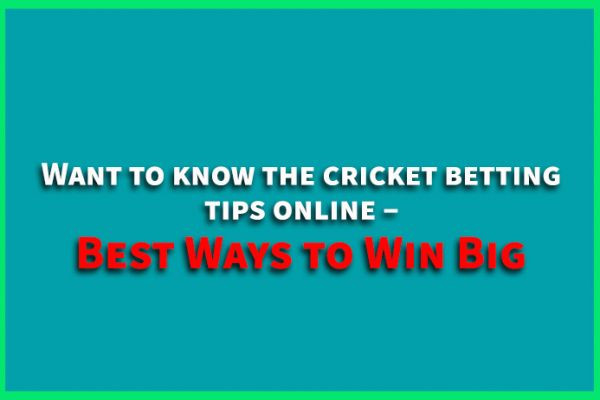 Want to know the cricket betting tips online – Best Ways to Win Big | CBTF MyTube